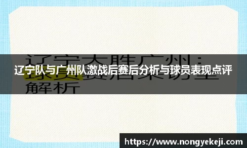 辽宁队与广州队激战后赛后分析与球员表现点评