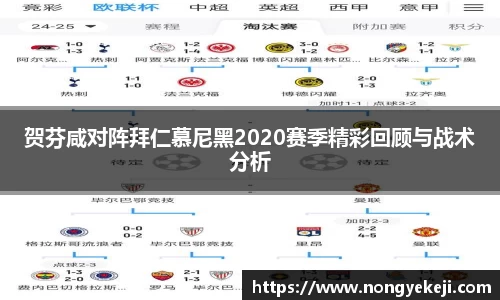 贺芬咸对阵拜仁慕尼黑2020赛季精彩回顾与战术分析